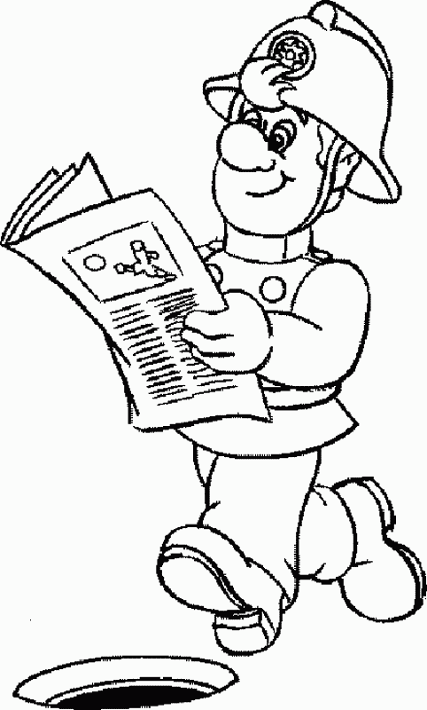 ぬりえページ: 消防士サム (漫画) #39792 - 無料の印刷可能なぬりえページ
