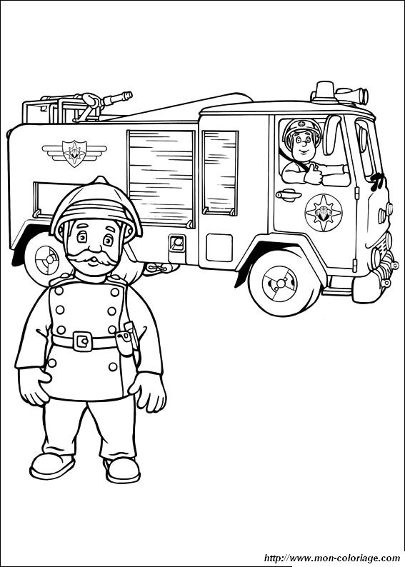 ぬりえページ: 消防士サム (漫画) #39822 - 無料の印刷可能なぬりえページ