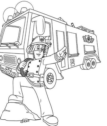 ぬりえページ: 消防士サム (漫画) #39828 - 無料の印刷可能なぬりえページ