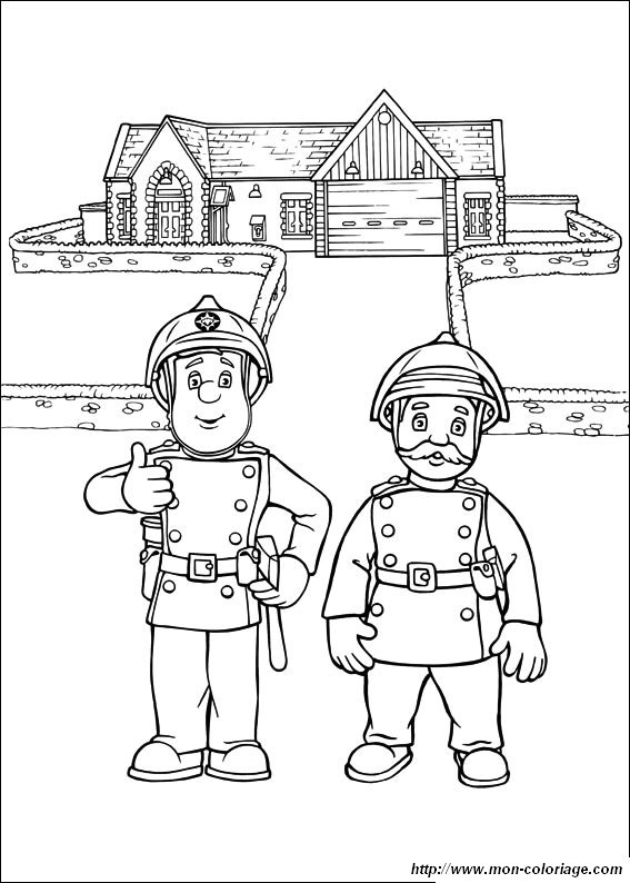 ぬりえページ: 消防士サム (漫画) #39841 - 無料の印刷可能なぬりえページ