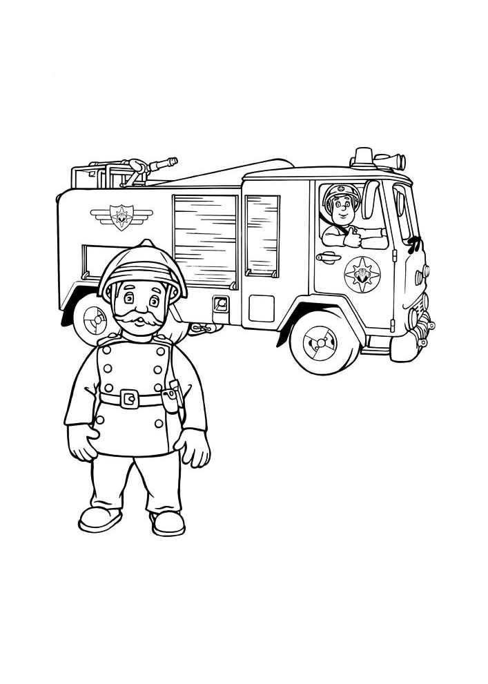 ぬりえページ: 消防士サム (漫画) #39863 - 無料の印刷可能なぬりえページ
