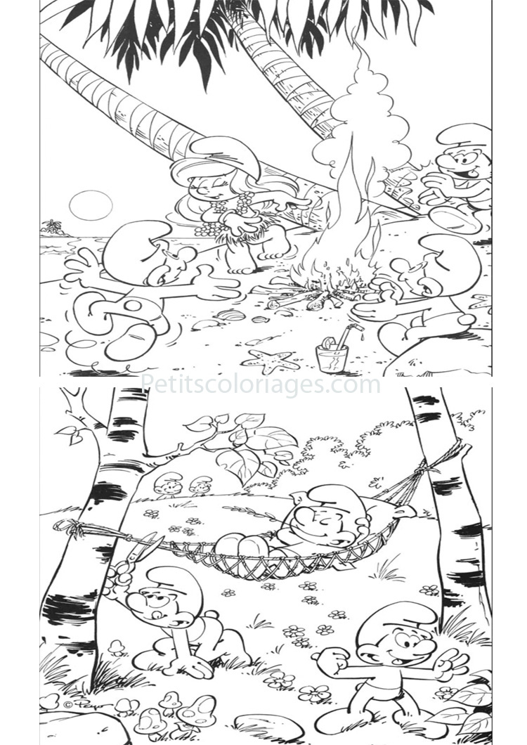 ぬりえページ: スマーフ (漫画) #34723 - 無料の印刷可能なぬりえページ