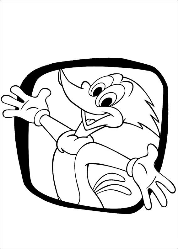 ぬりえページ: ウッディ・ウッドペッカー (漫画) #28536 - 無料の印刷可能なぬりえページ