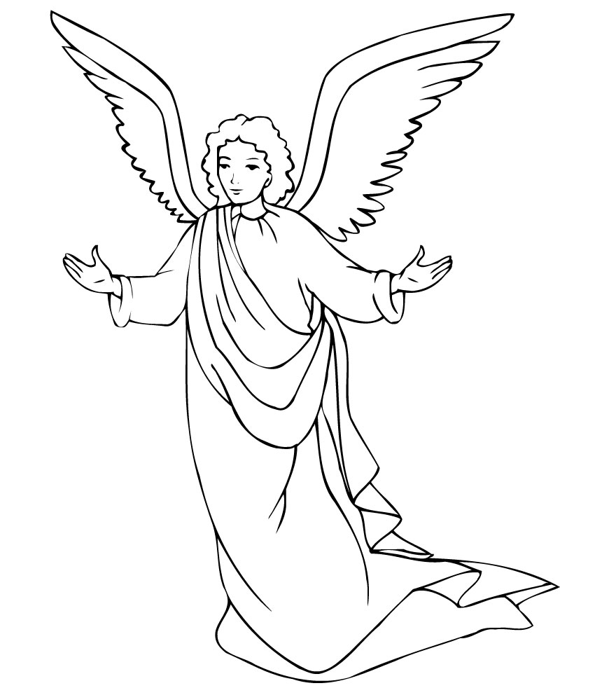 ぬりえページ: 天使 (キャラクター) #86236 - 無料の印刷可能なぬりえページ