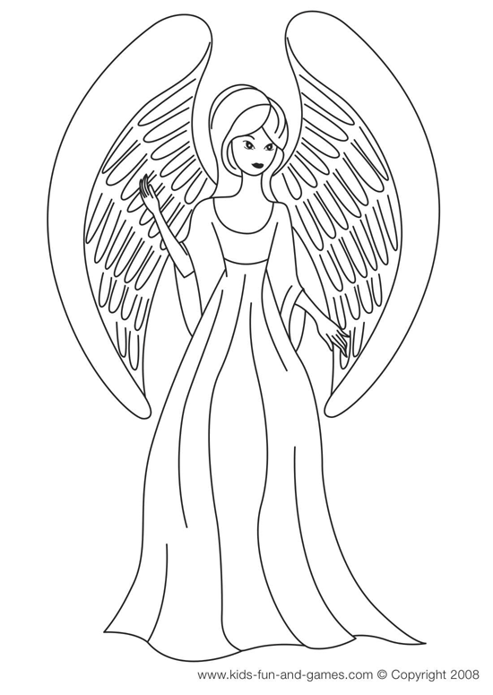ぬりえページ: 天使 (キャラクター) #86251 - 無料の印刷可能なぬりえページ