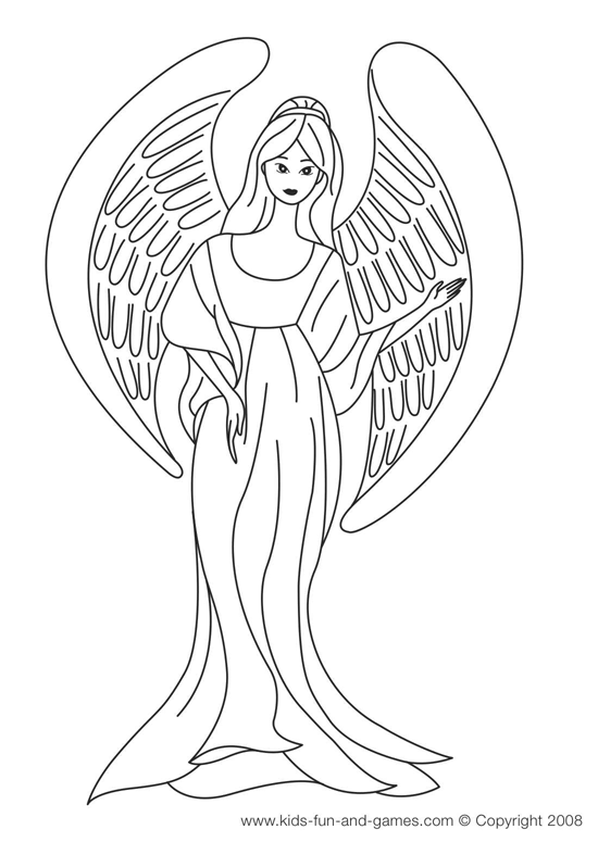 ぬりえページ: 天使 (キャラクター) #86261 - 無料の印刷可能なぬりえページ