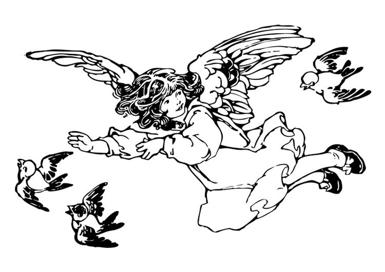 ぬりえページ: 天使 (キャラクター) #86271 - 無料の印刷可能なぬりえページ