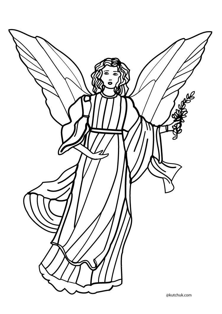 ぬりえページ: 天使 (キャラクター) #86306 - 無料の印刷可能なぬりえページ