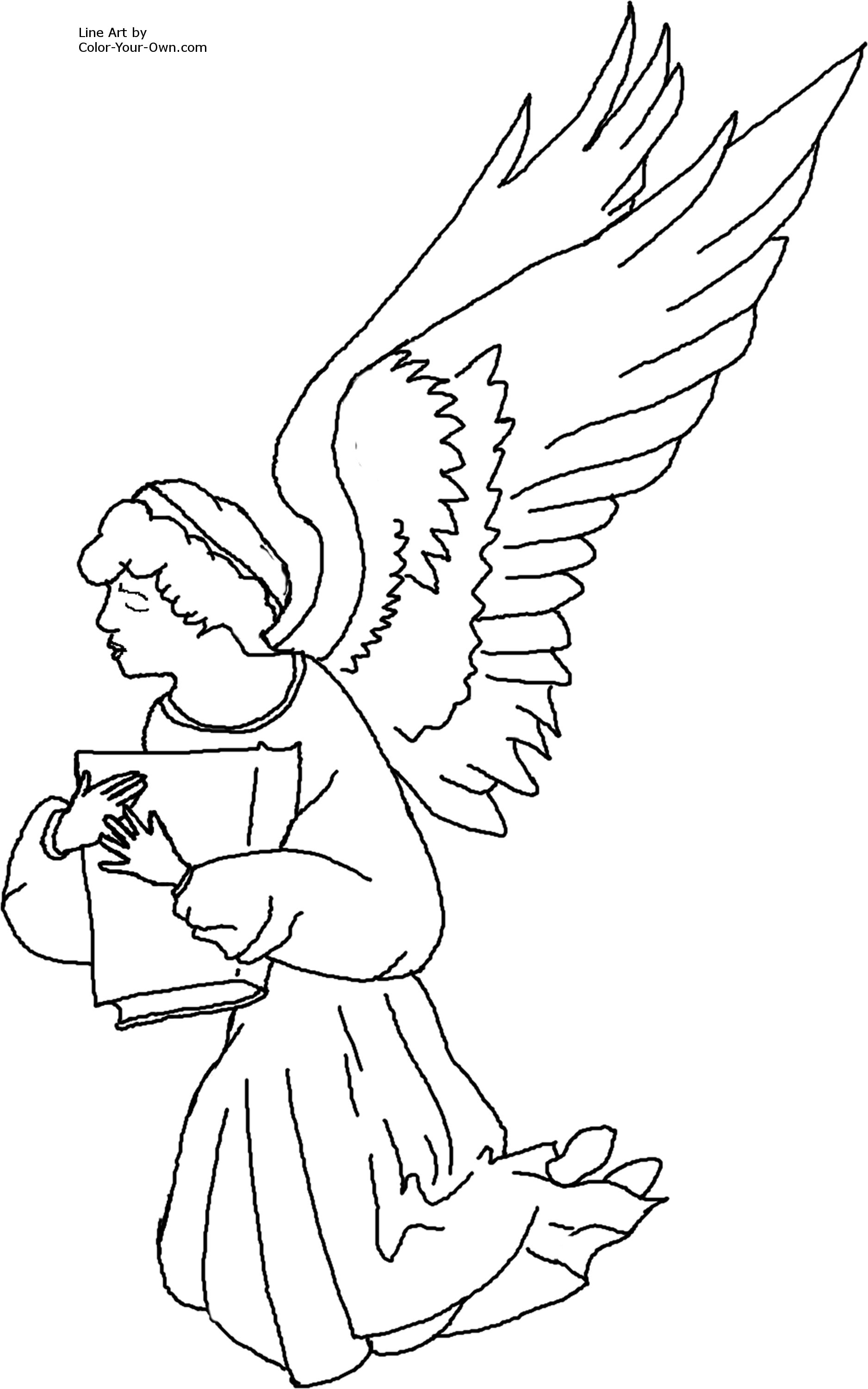 ぬりえページ: 天使 (キャラクター) #86327 - 無料の印刷可能なぬりえページ
