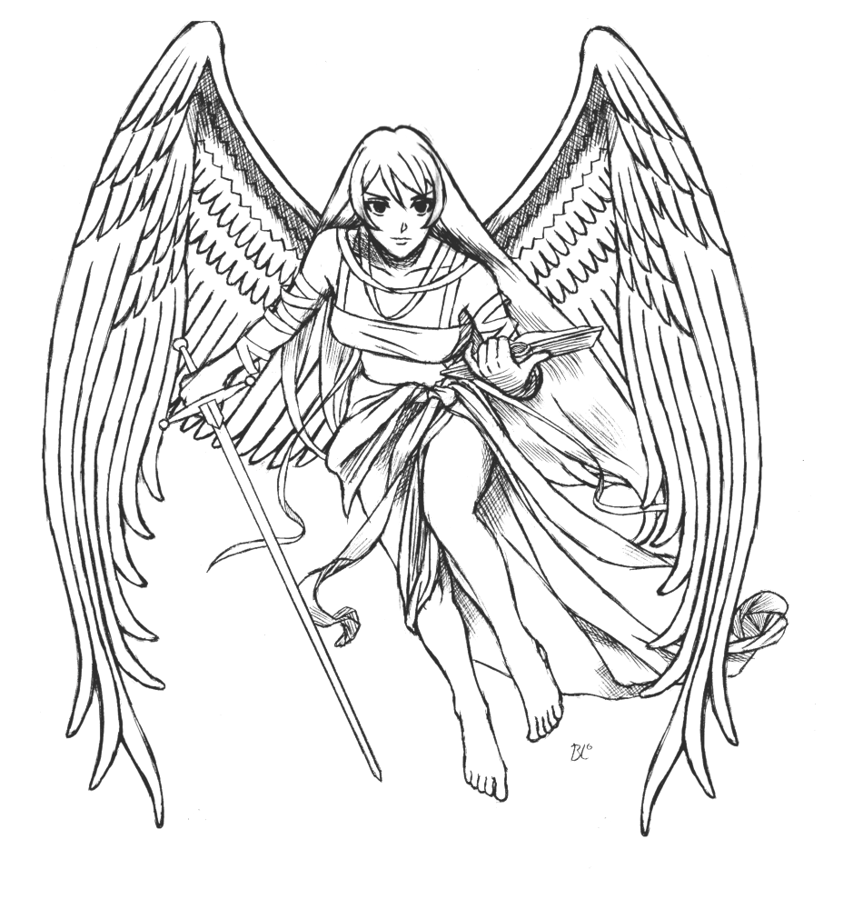 ぬりえページ: 天使 (キャラクター) #86334 - 無料の印刷可能なぬりえページ