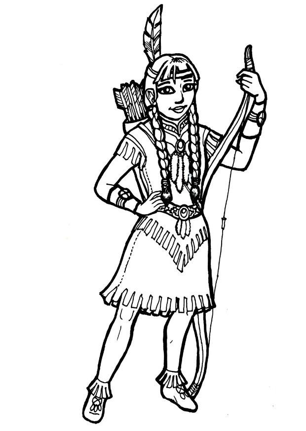 ぬりえページ: アメリカインディアン (キャラクター) #148997 - 無料の印刷可能なぬりえページ