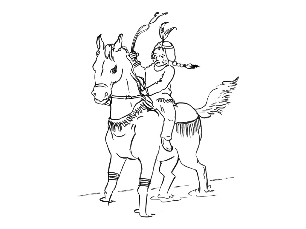 ぬりえページ: アメリカインディアン (キャラクター) #149001 - 無料の印刷可能なぬりえページ