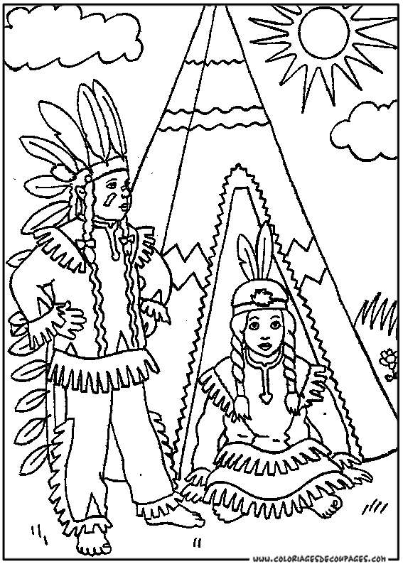 ぬりえページ: アメリカインディアン (キャラクター) #149002 - 無料の印刷可能なぬりえページ