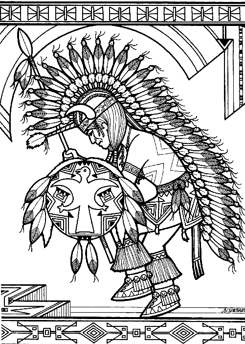 ぬりえページ: アメリカインディアン (キャラクター) #149021 - 無料の印刷可能なぬりえページ