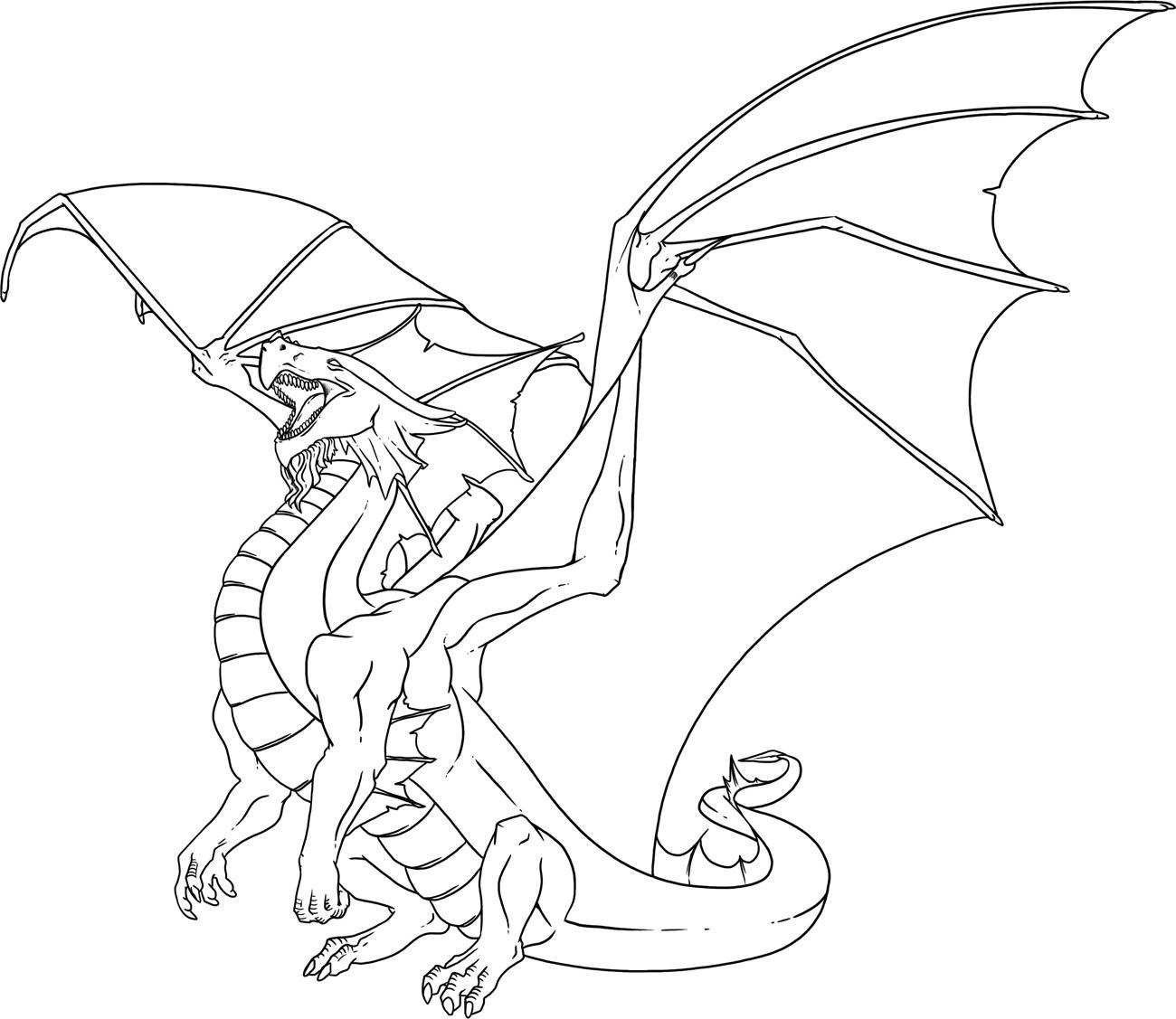 ぬりえページ: ドラゴン (キャラクター) #148348 - 無料の印刷可能なぬりえページ