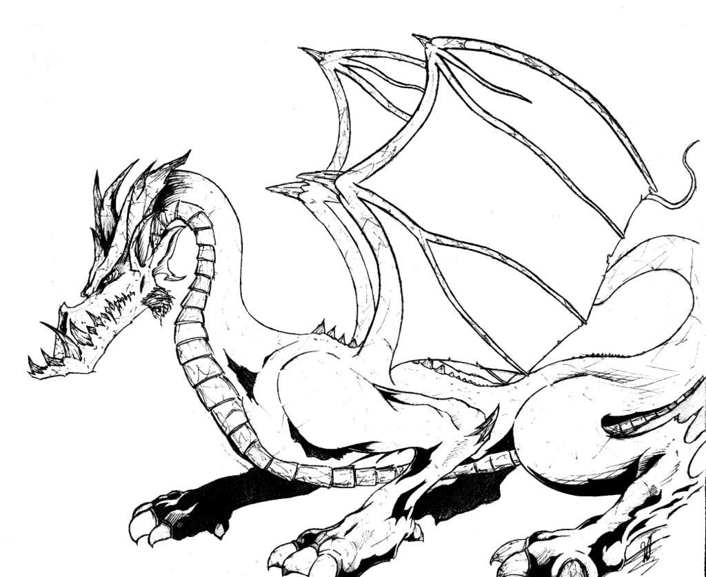 ぬりえページ: ドラゴン (キャラクター) #148349 - 無料の印刷可能なぬりえページ