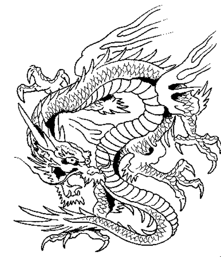 ぬりえページ: ドラゴン (キャラクター) #148358 - 無料の印刷可能なぬりえページ