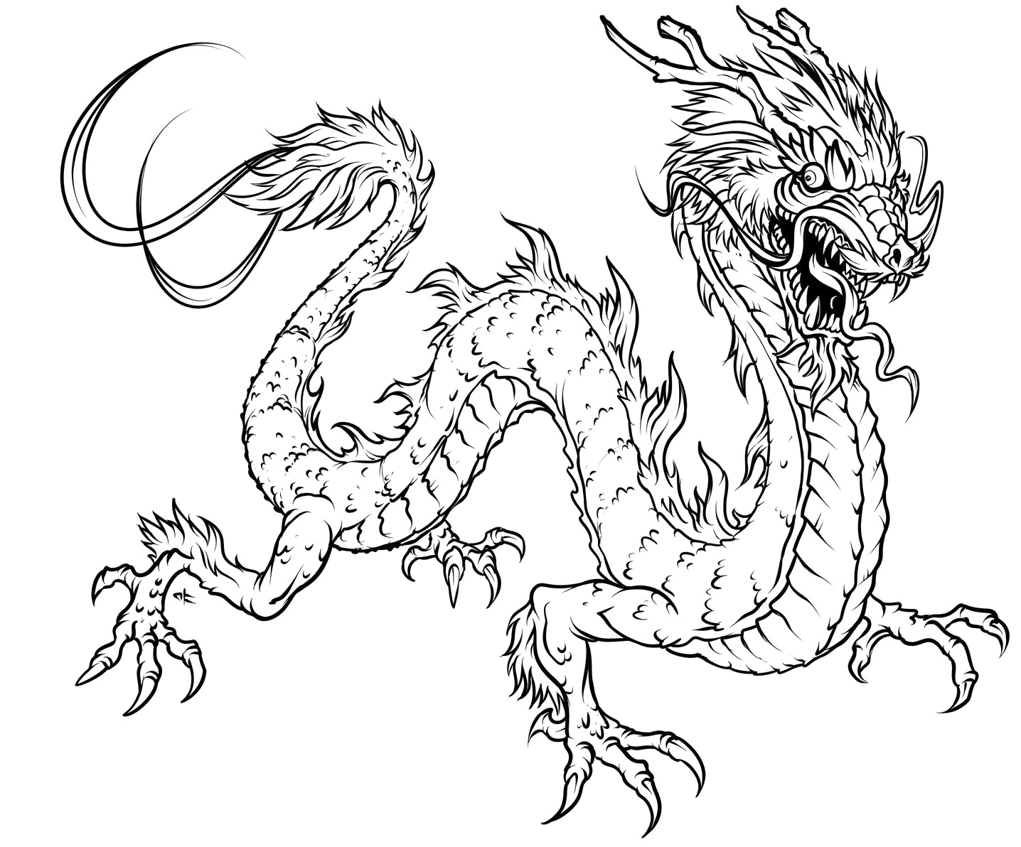 ぬりえページ: ドラゴン (キャラクター) #148374 - 無料の印刷可能なぬりえページ