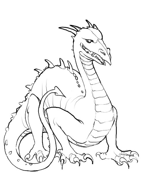 ぬりえページ: ドラゴン (キャラクター) #148378 - 無料の印刷可能なぬりえページ