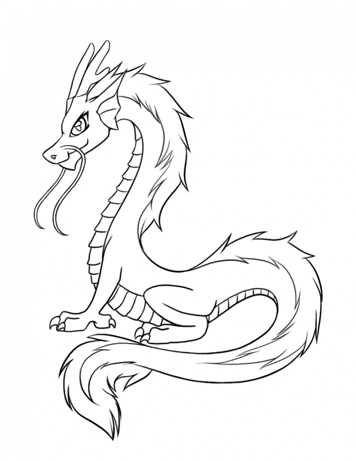 ぬりえページ: ドラゴン (キャラクター) #148386 - 無料の印刷可能なぬりえページ