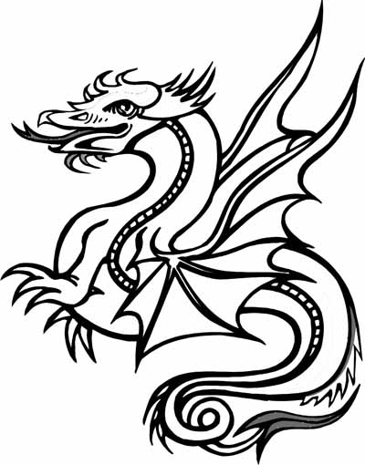 ぬりえページ: ドラゴン (キャラクター) #148389 - 無料の印刷可能なぬりえページ