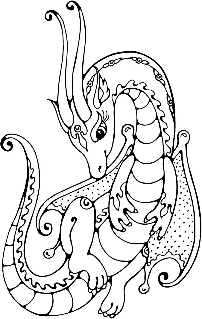 ぬりえページ: ドラゴン (キャラクター) #148390 - 無料の印刷可能なぬりえページ