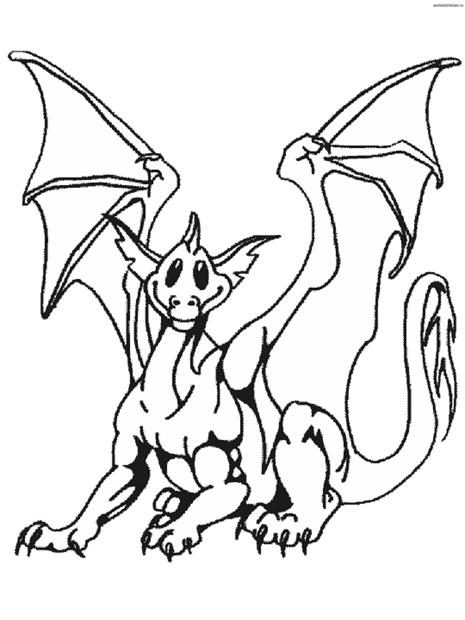 ぬりえページ: ドラゴン (キャラクター) #148414 - 無料の印刷可能なぬりえページ