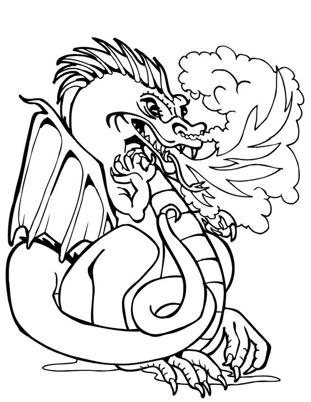ぬりえページ: ドラゴン (キャラクター) #148420 - 無料の印刷可能なぬりえページ