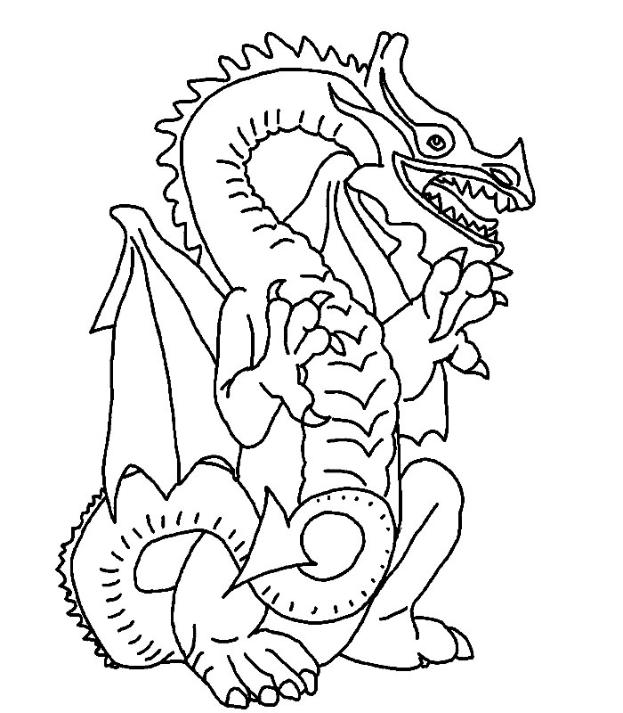 ぬりえページ: ドラゴン (キャラクター) #148426 - 無料の印刷可能なぬりえページ