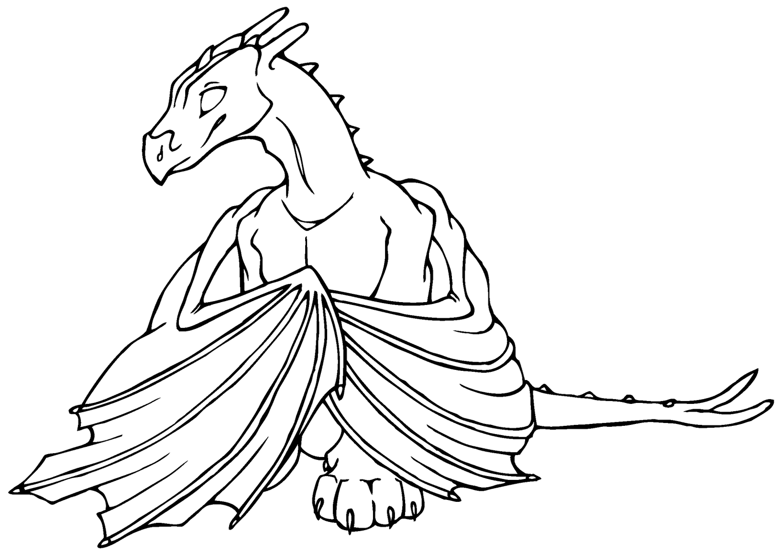 ぬりえページ: ドラゴン (キャラクター) #148449 - 無料の印刷可能なぬりえページ