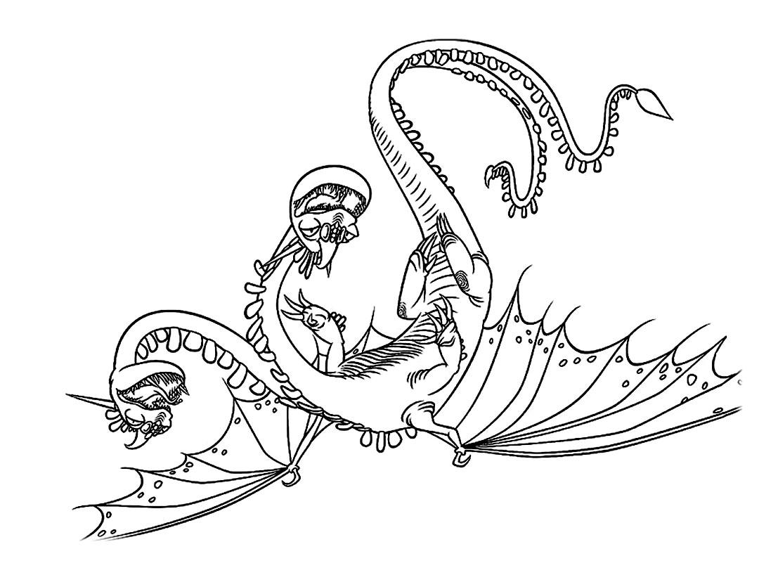 ぬりえページ: ドラゴン (キャラクター) #148452 - 無料の印刷可能なぬりえページ