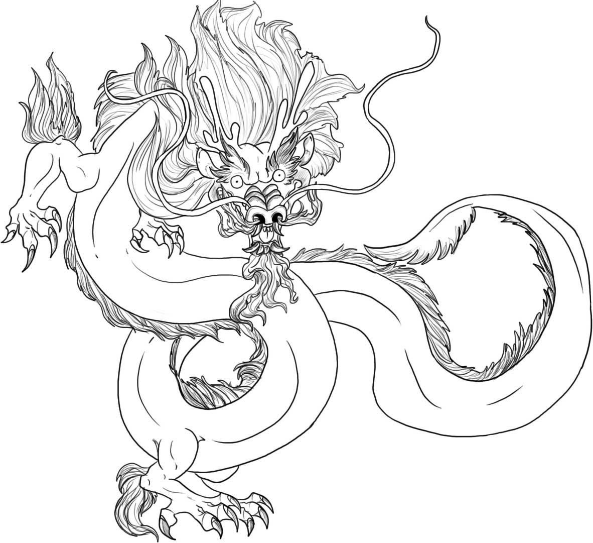 ぬりえページ: ドラゴン (キャラクター) #148482 - 無料の印刷可能なぬりえページ