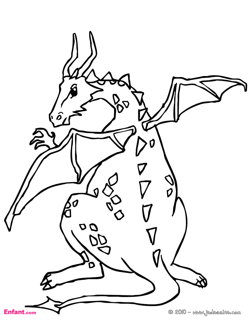 ぬりえページ: ドラゴン (キャラクター) #148524 - 無料の印刷可能なぬりえページ