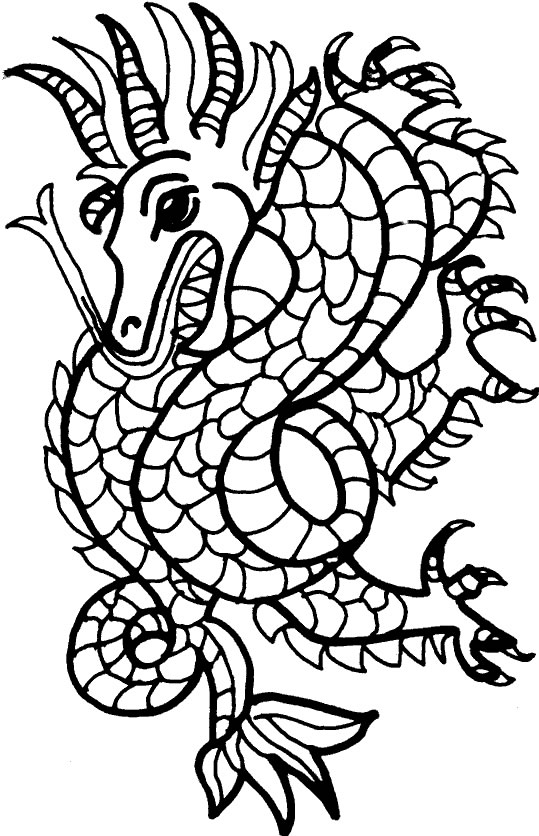 ぬりえページ: ドラゴン (キャラクター) #148535 - 無料の印刷可能なぬりえページ