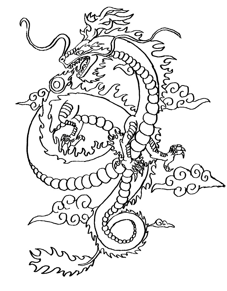 ぬりえページ: ドラゴン (キャラクター) #148619 - 無料の印刷可能なぬりえページ
