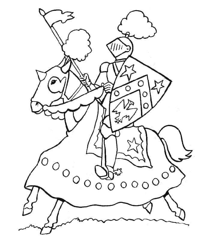 ぬりえページ: 騎士 (キャラクター) #86893 - 無料の印刷可能なぬりえページ
