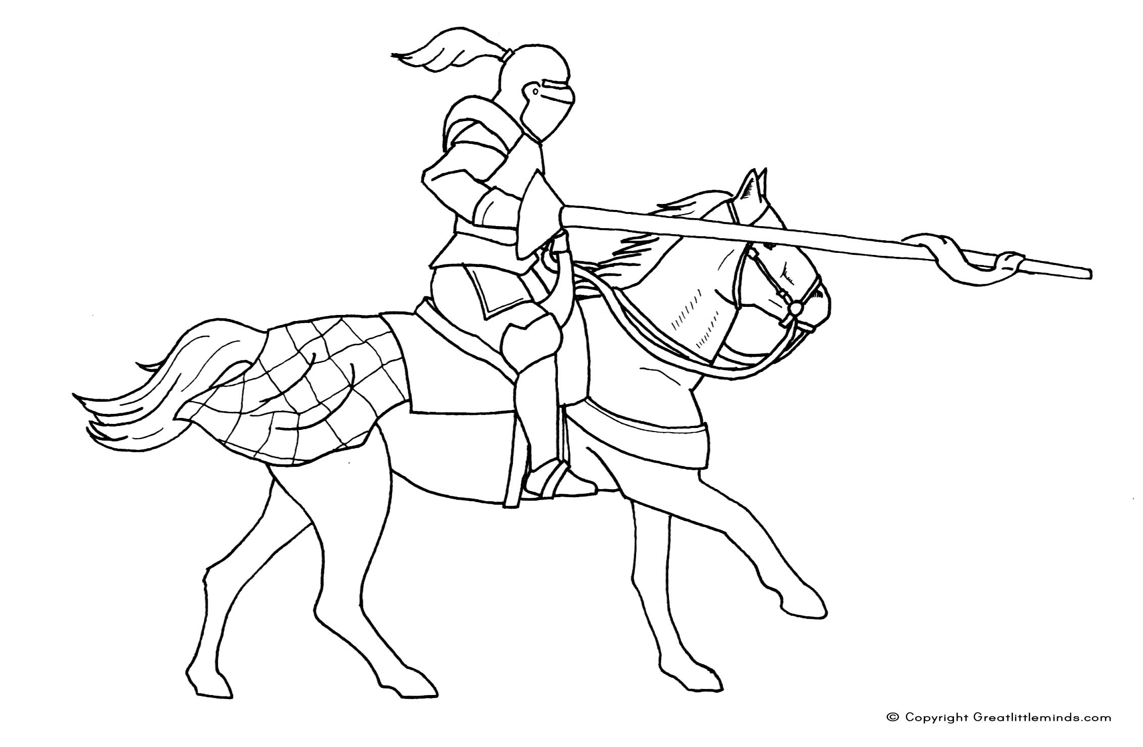 ぬりえページ: 騎士 (キャラクター) #86909 - 無料の印刷可能なぬりえページ