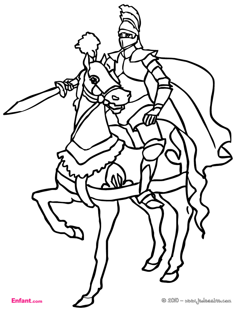 ぬりえページ: 騎士 (キャラクター) #86912 - 無料の印刷可能なぬりえページ