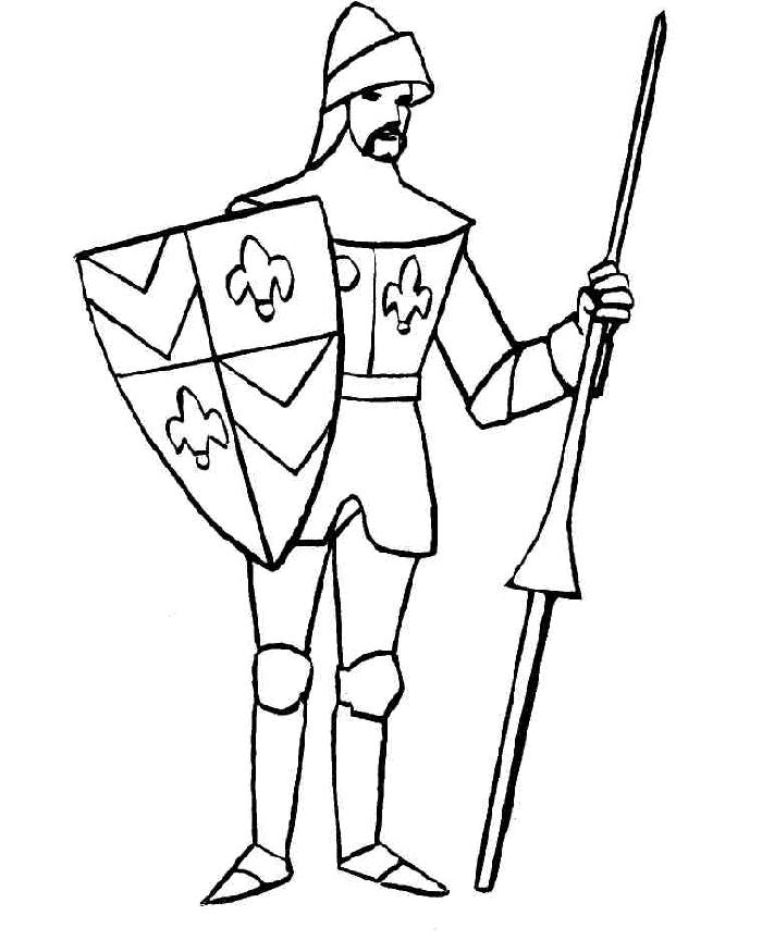 ぬりえページ: 騎士 (キャラクター) #86922 - 無料の印刷可能なぬりえページ