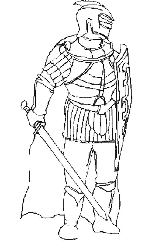 ぬりえページ: 騎士 (キャラクター) #86927 - 無料の印刷可能なぬりえページ
