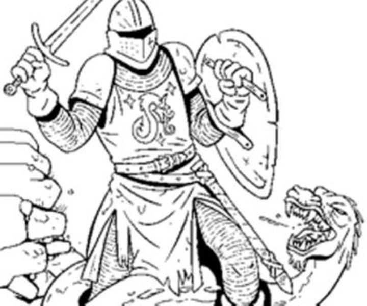 ぬりえページ: 騎士 (キャラクター) #86952 - 無料の印刷可能なぬりえページ