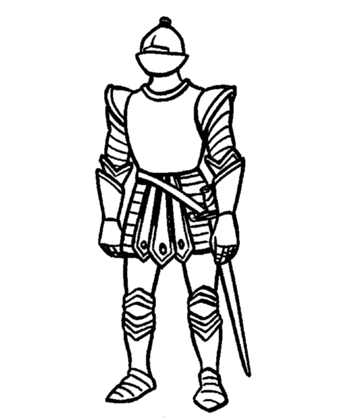 ぬりえページ: 騎士 (キャラクター) #86959 - 無料の印刷可能なぬりえページ