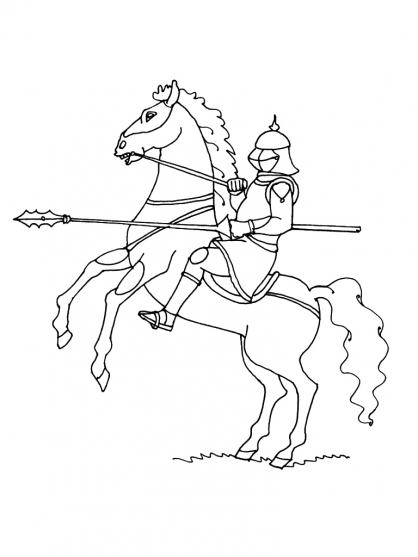ぬりえページ: 騎士 (キャラクター) #86969 - 無料の印刷可能なぬりえページ