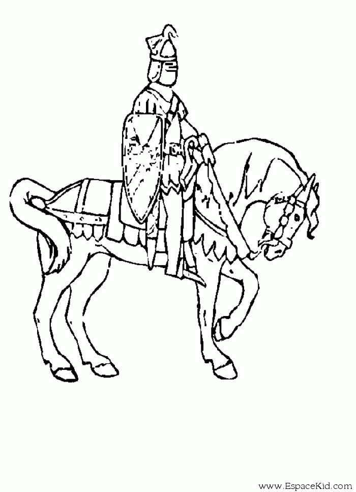 ぬりえページ: 騎士 (キャラクター) #86972 - 無料の印刷可能なぬりえページ