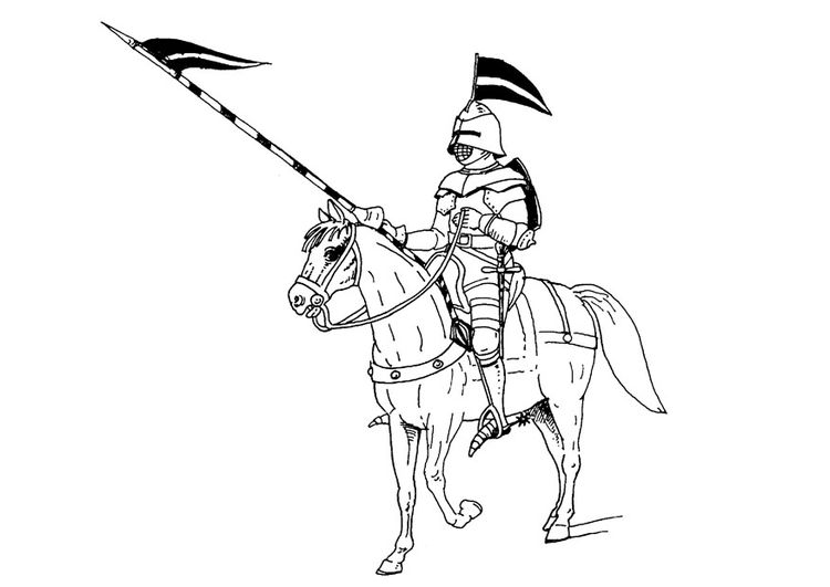 ぬりえページ: 騎士 (キャラクター) #86976 - 無料の印刷可能なぬりえページ