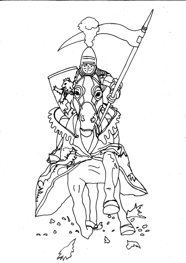 ぬりえページ: 騎士 (キャラクター) #87021 - 無料の印刷可能なぬりえページ