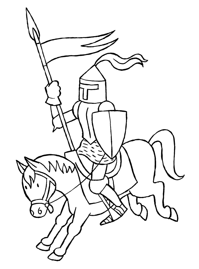 ぬりえページ: 騎士 (キャラクター) #87024 - 無料の印刷可能なぬりえページ