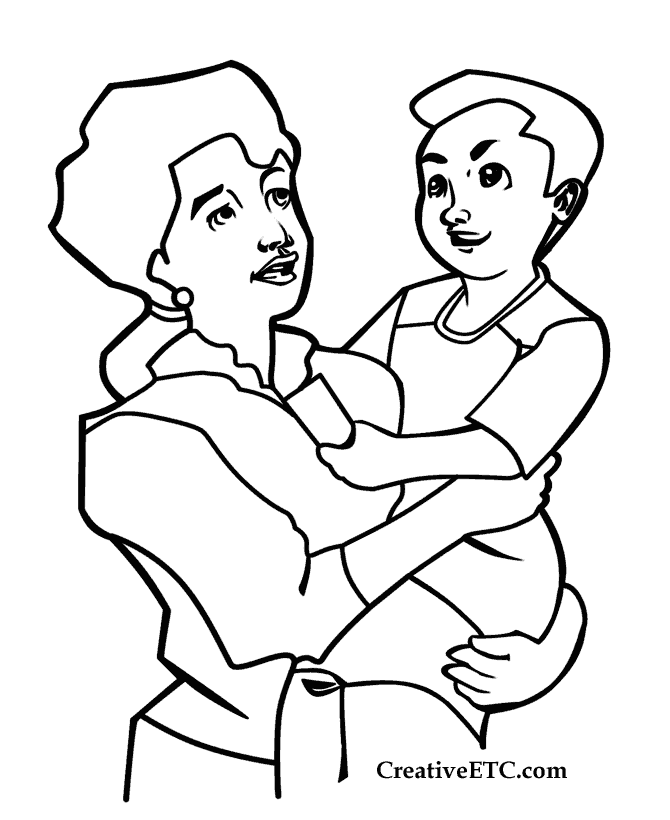 ぬりえページ: お母さん (キャラクター) #101135 - 無料の印刷可能なぬりえページ
