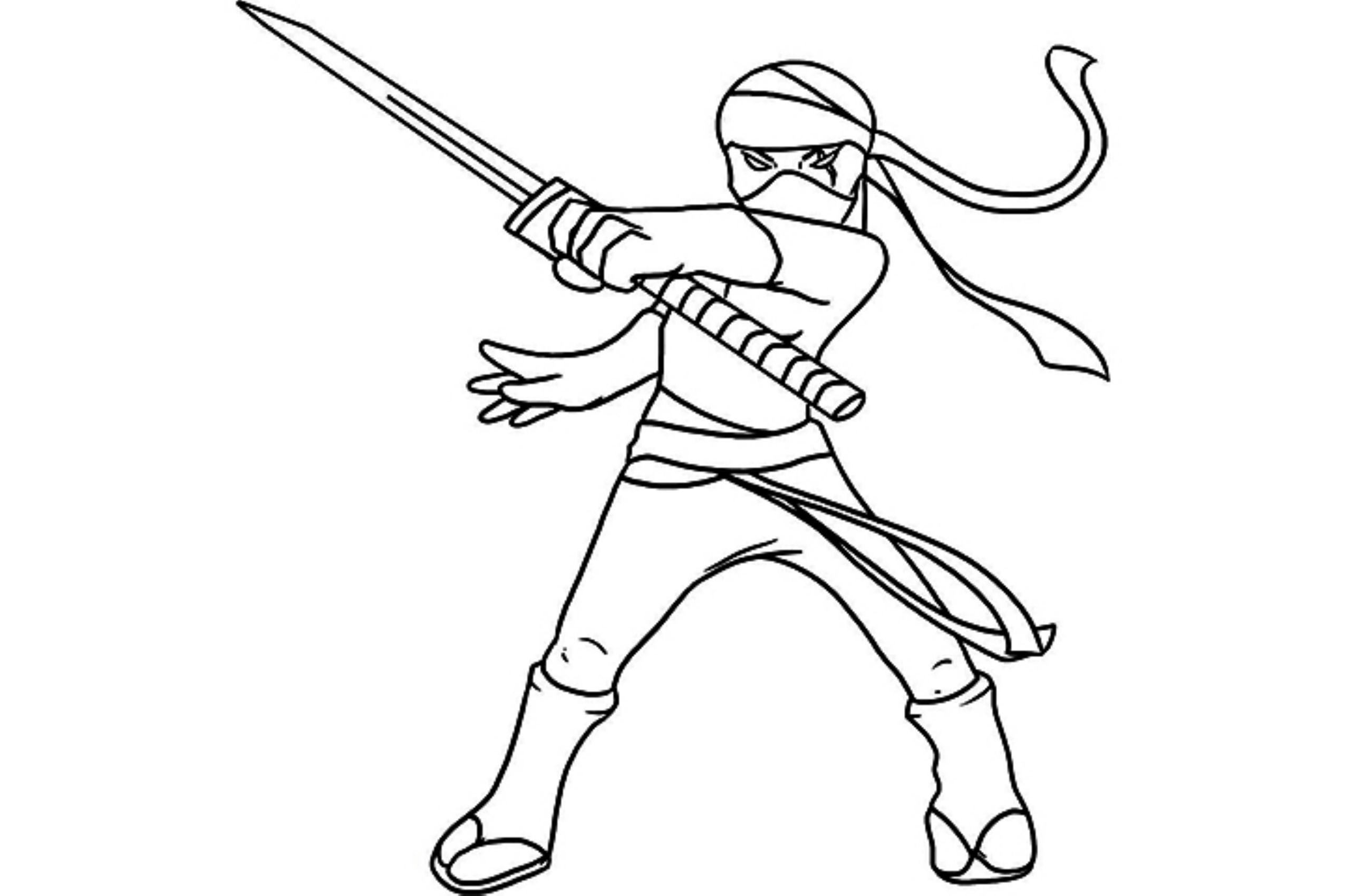 ぬりえページ: 忍者 (キャラクター) #147916 - 無料の印刷可能なぬりえページ