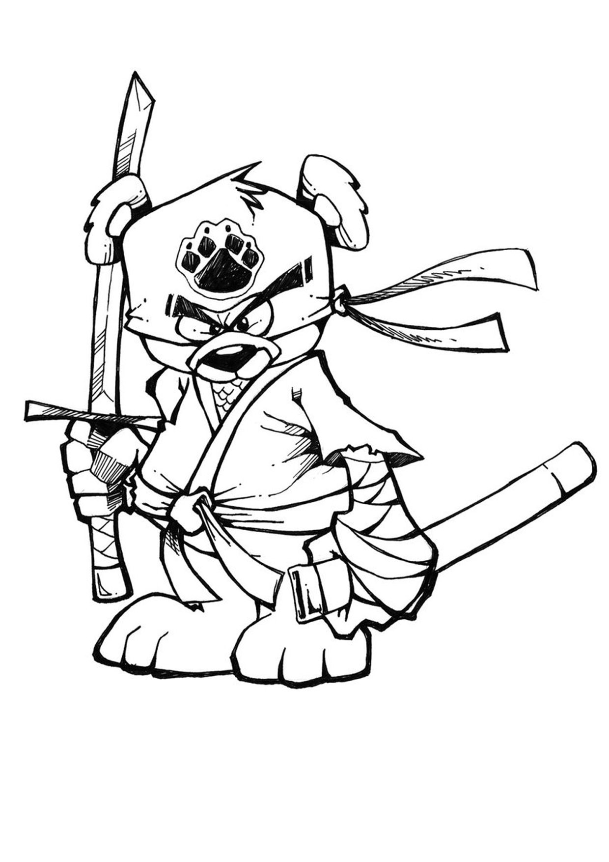 ぬりえページ: 忍者 (キャラクター) #148338 - 無料の印刷可能なぬりえページ